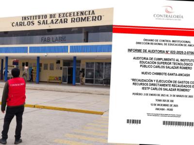Fachada del Instituto de Excelencia Carlos Salazar Romero con informe de Contraloría
