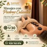 masaje con piedras calientes