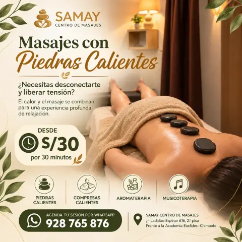 masaje con piedras calientes