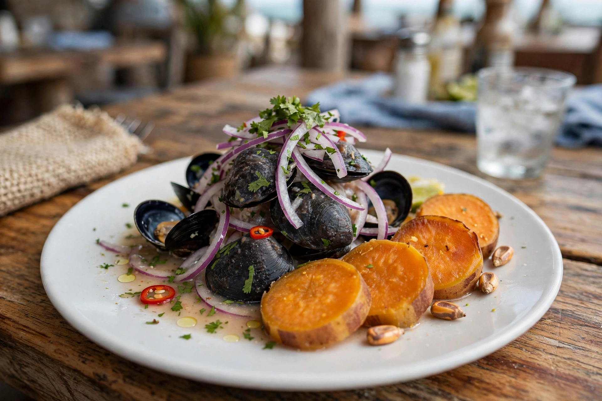 Ceviche de conchas negras