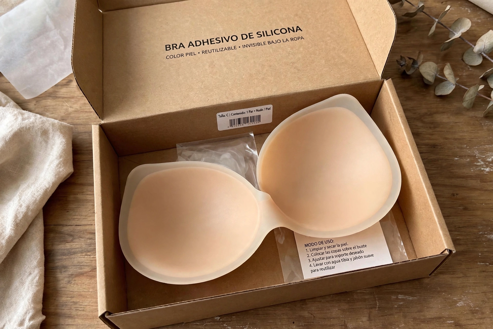 Bra de silicona pegable
