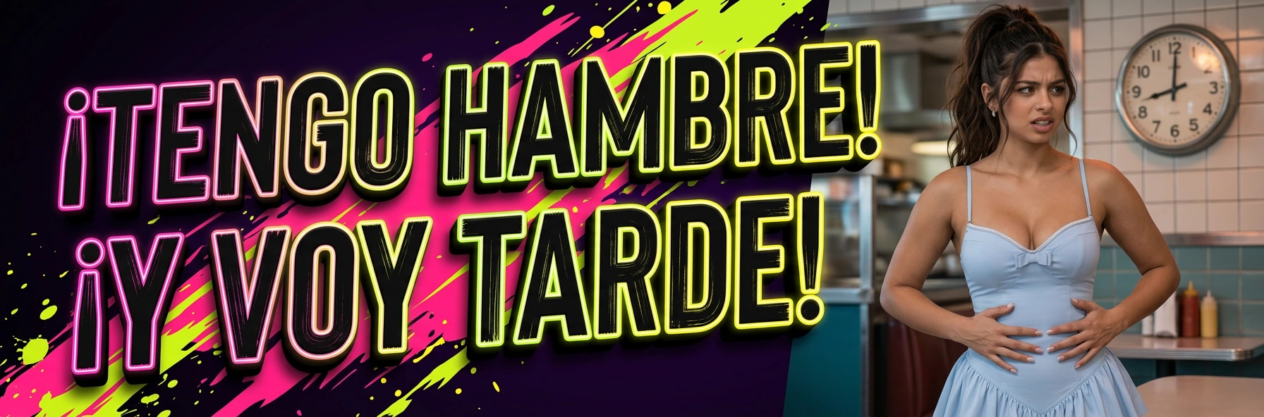 Modelo azul · ¡TENGO HAMBRE! ¡Y VOY TARDE!