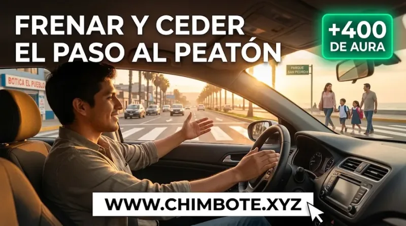 Frenar y ceder el paso al peatón