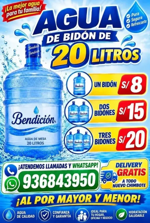 Promo 3 bidones de 20 litros