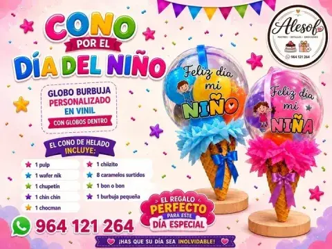Globo burbuja personalizado en vinil