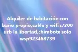 Habitación con baño propio, cable y wifi