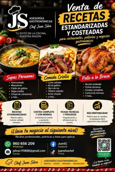 Recetario de comida criolla estandarizada