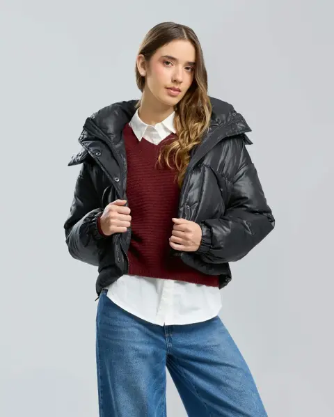 Casaca Tweed Negra