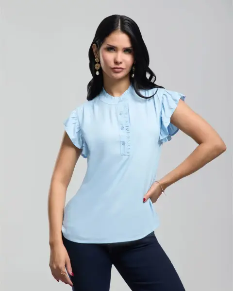 Blusa Ruth Celeste Claro