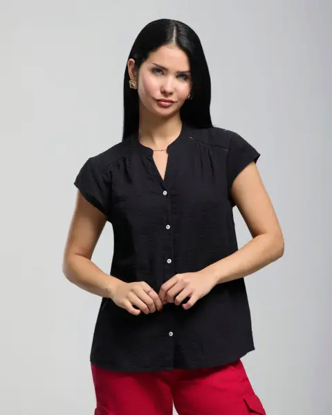 Blusa Cata Solid Negro New