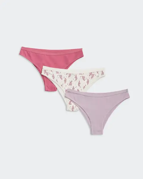 Trusa Pack x 3 Xenia Rosa Viejo/Coco/Lila Pastel