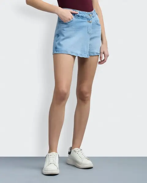 Falda Short Monik Light Wash