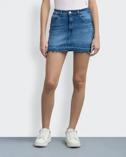 Falda Short Jesi Medium Wash