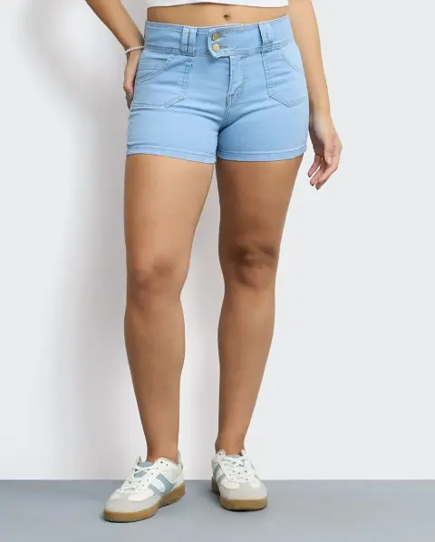 Short Damaris Light Wash