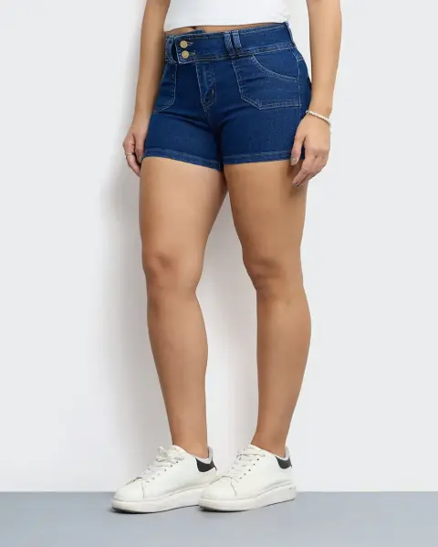 Short Damaris Dark Wash