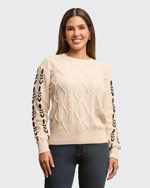 Chompa Cara Beige Crema