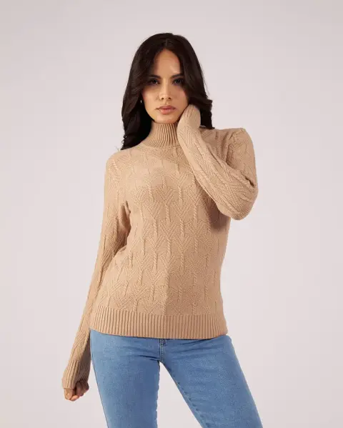 Chompa Mora B Beige Oscuro