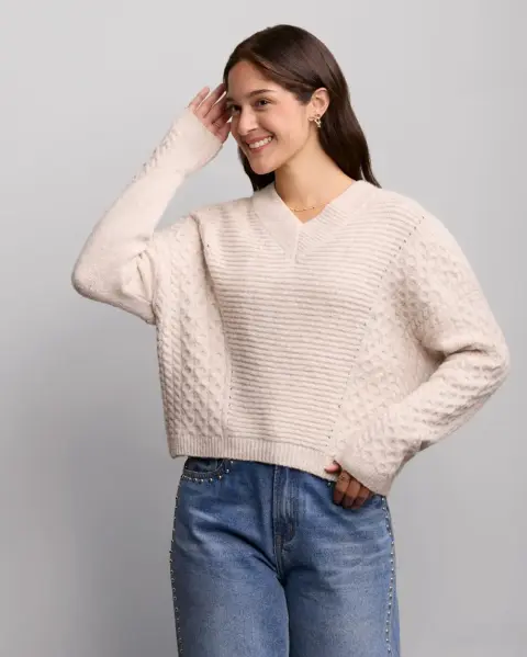 Chompa Yesli Beige Crema