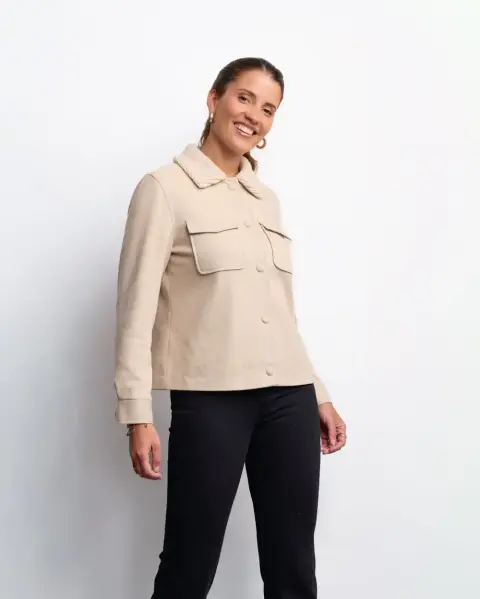 Casaca Rubi Beige Botanico
