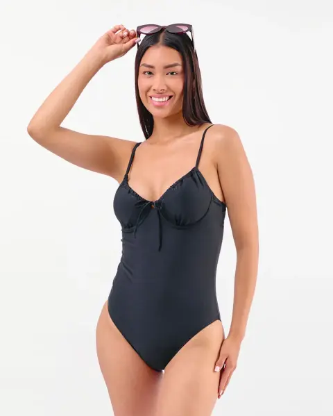 Ropa De Baño Azul Negro