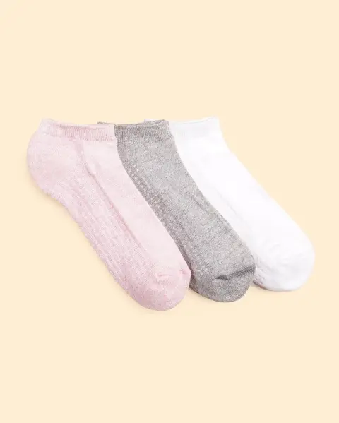 Calcetines Pack x 3 Mitzy Rosa/Blanco/Gris