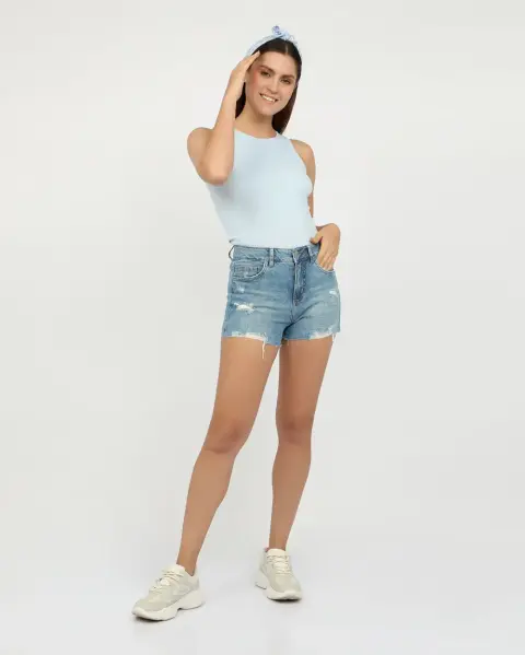 Short Jean Florinda Azul