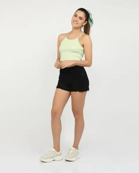 Short Jean Florinda Negro Denim