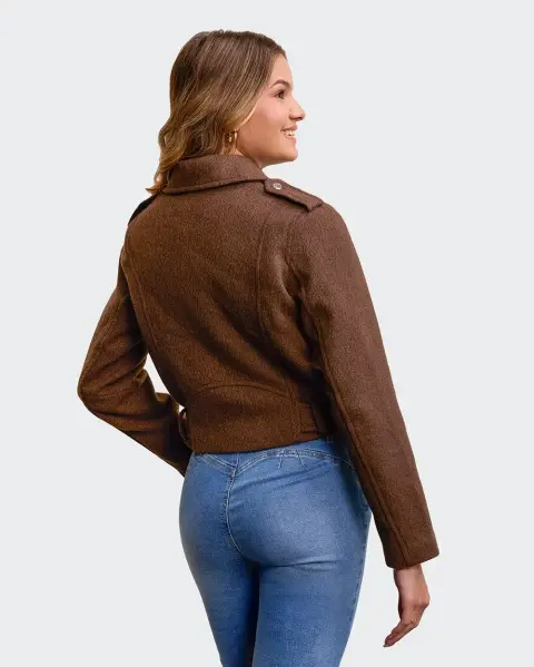 Casaca Camel Manga Larga
