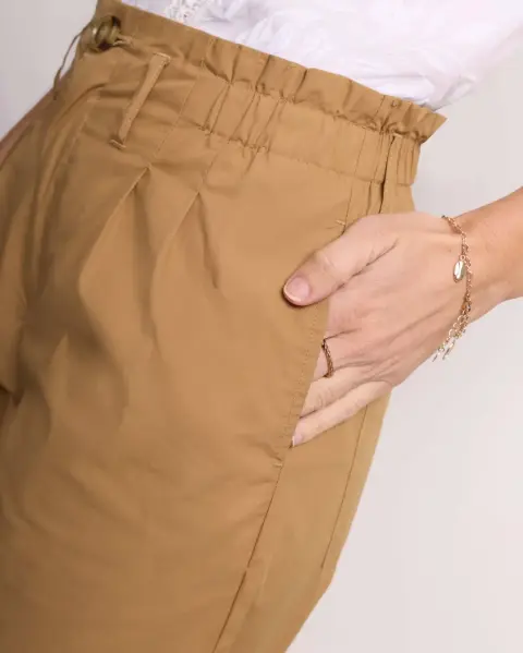 Pantalón Wide Leg Beige