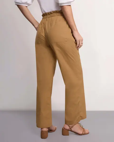 Pantalón Wide Leg Beige