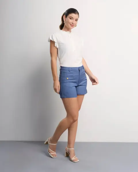 Short Denim Azul Índigo