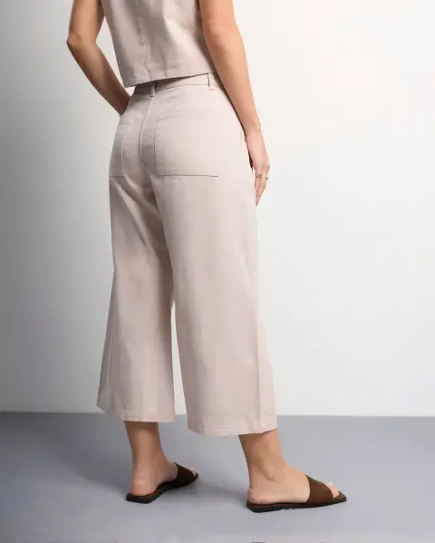 Pantalón Recto Beige Arena