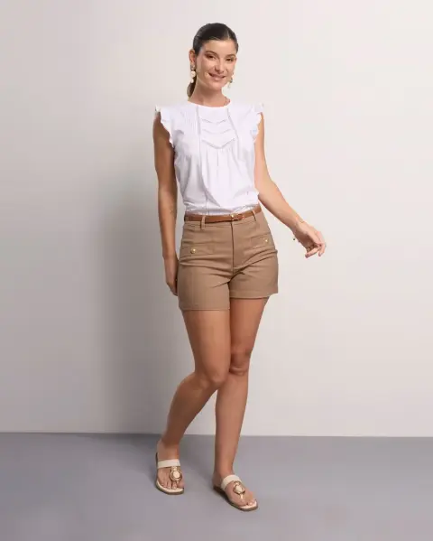 Short Malena Beige Oscuro