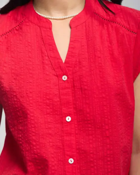 Blusa Cata Solid Rojo Tomate