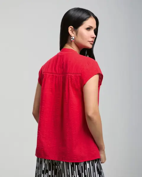 Blusa Cata Solid Rojo Tomate