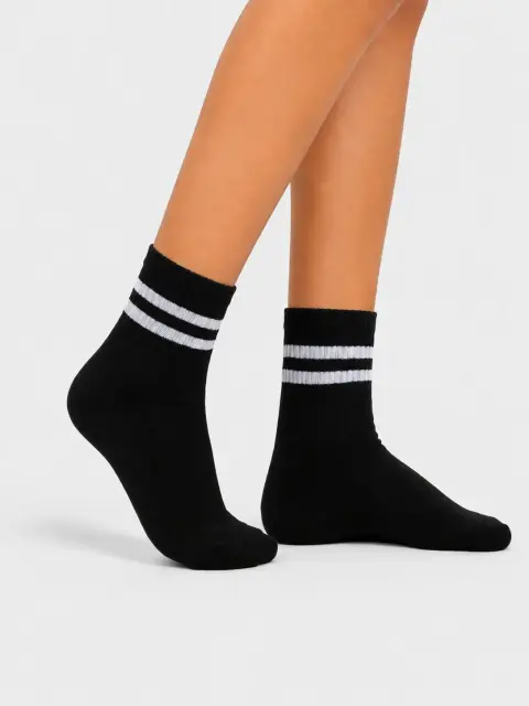 Calcetines Pack x3 Belinda Melange/Negro/Blanco