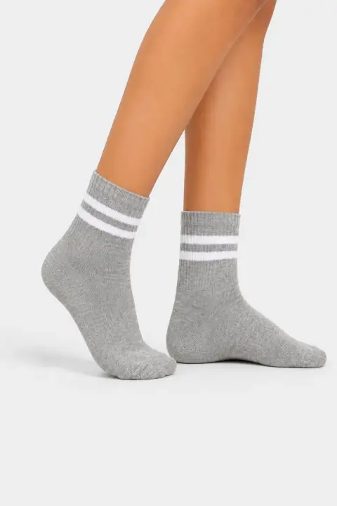 Calcetines Pack x3 Belinda Melange/Negro/Blanco