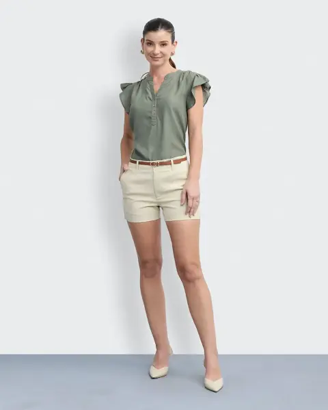 Blusa Mary Verde Cemento