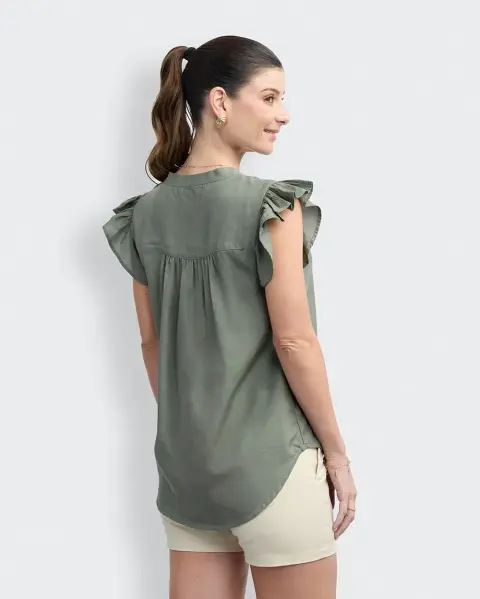 Blusa Mary Verde Cemento