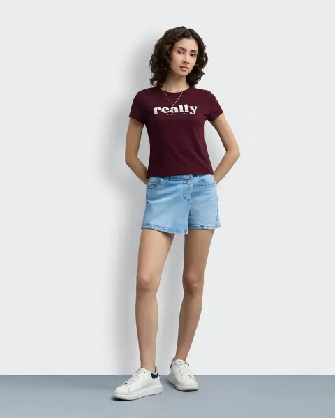 Falda Short Monik Light Wash