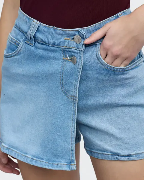 Falda Short Monik Light Wash