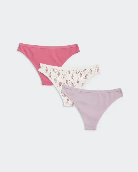 Trusa Pack x 3 Xenia Rosa Viejo/Coco/Lila Pastel
