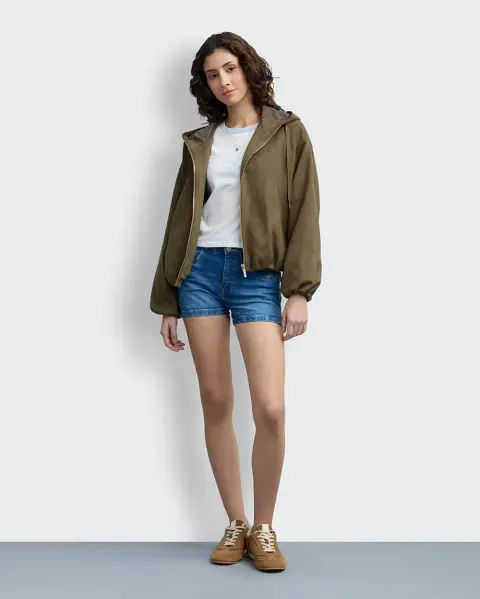 Short Denim Shirley Medium Wash