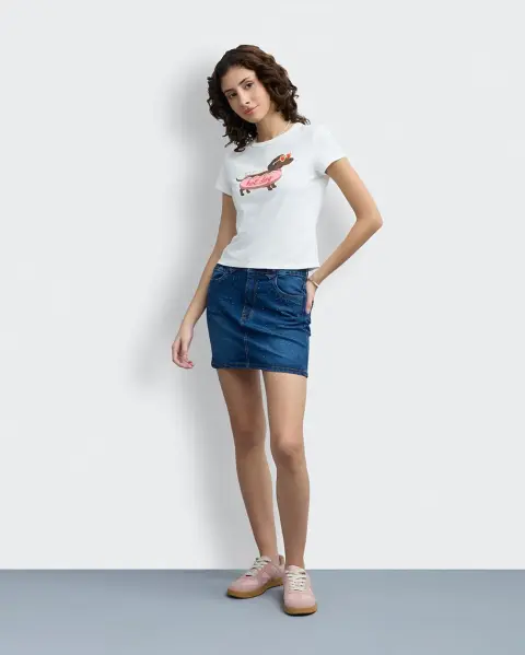 Falda Denim Sheyla Dark Wash
