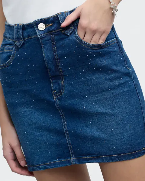 Falda Denim Sheyla Dark Wash