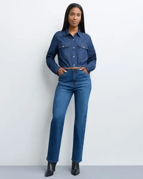 Blusa Monik Dark Wash