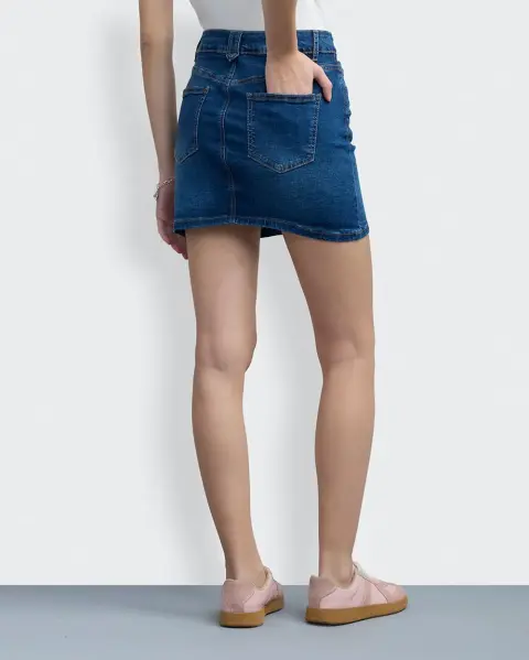 Falda Denim Sheyla Dark Wash