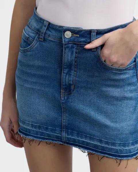 Falda Short Jesi Medium Wash