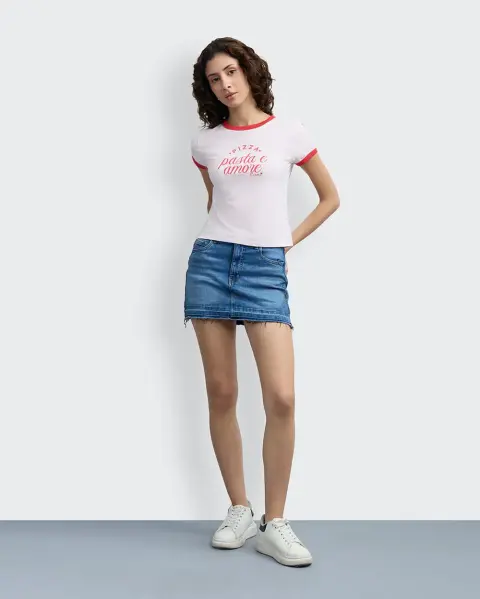 Falda Short Jesi Medium Wash