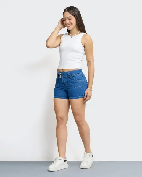 Short Damaris Medium Wash